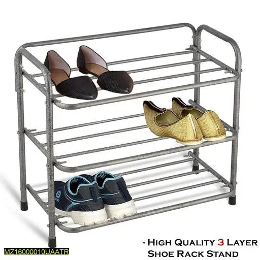 Iron Shoe Stand Rack Stand 3 Layer (Foldable)